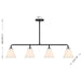 Savoy House - 1-4014-4-89 - Four Light Linear Chandelier - Blair - Matte Black