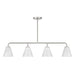Savoy House - 1-4014-4-SN - Four Light Linear Chandelier - Blair - Satin Nickel