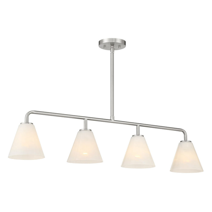 Savoy House - 1-4014-4-SN - Four Light Linear Chandelier - Blair - Satin Nickel