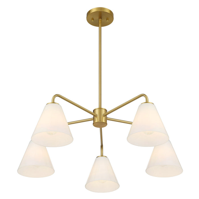 Savoy House - 1-4015-5-322 - Five Light Chandelier - Blair - Warm Brass