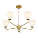 Savoy House - 1-4015-5-322 - Five Light Chandelier - Blair - Warm Brass