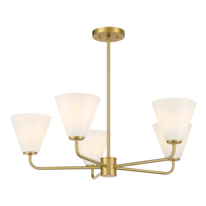 Savoy House - 1-4015-5-322 - Five Light Chandelier - Blair - Warm Brass