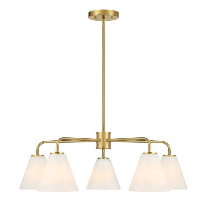 Savoy House - 1-4015-5-322 - Five Light Chandelier - Blair - Warm Brass