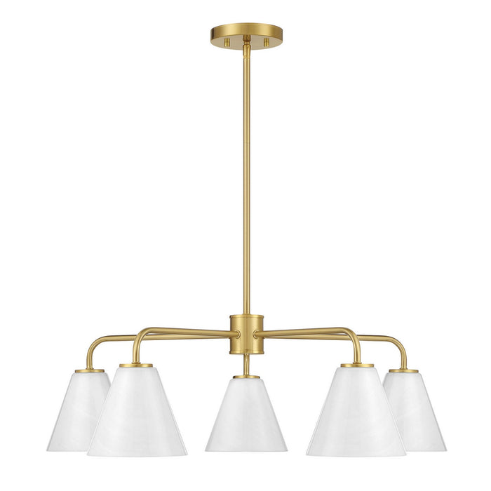 Savoy House - 1-4015-5-322 - Five Light Chandelier - Blair - Warm Brass