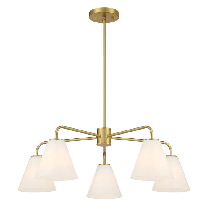 Savoy House - 1-4015-5-322 - Five Light Chandelier - Blair - Warm Brass