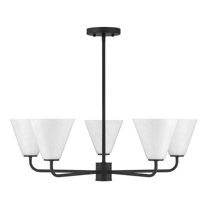Savoy House - 1-4015-5-89 - Five Light Chandelier - Blair - Matte Black