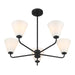 Savoy House - 1-4015-5-89 - Five Light Chandelier - Blair - Matte Black