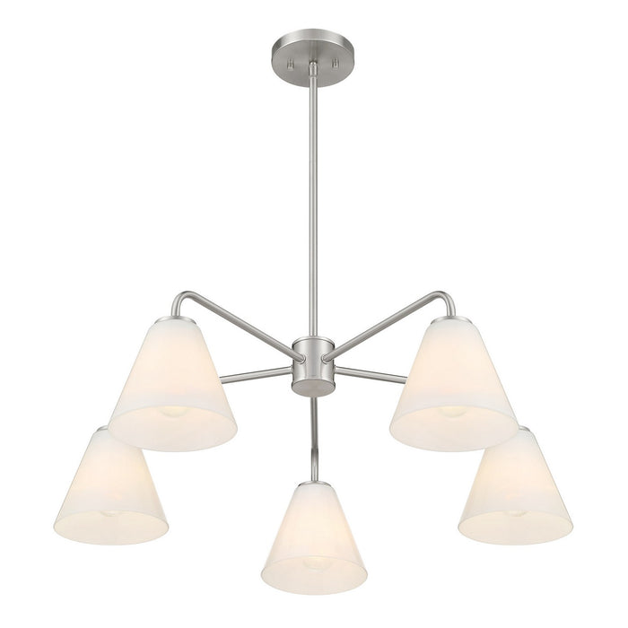 Savoy House - 1-4015-5-SN - Five Light Chandelier - Blair - Satin Nickel