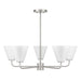 Savoy House - 1-4015-5-SN - Five Light Chandelier - Blair - Satin Nickel