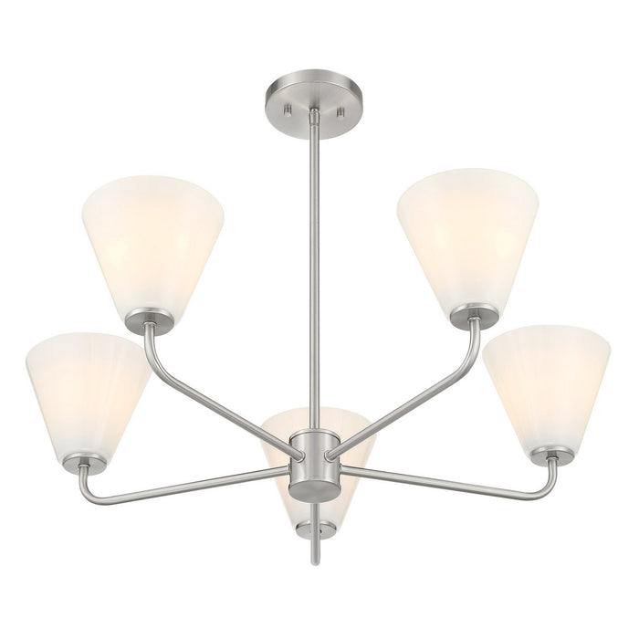 Savoy House - 1-4015-5-SN - Five Light Chandelier - Blair - Satin Nickel