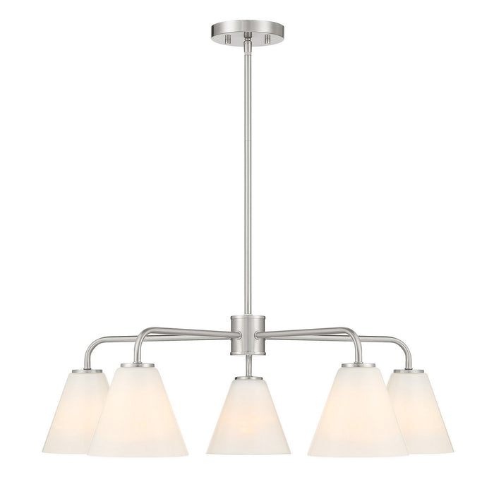 Savoy House - 1-4015-5-SN - Five Light Chandelier - Blair - Satin Nickel
