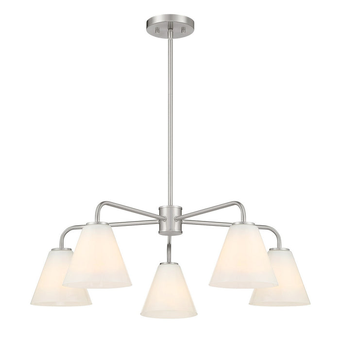 Savoy House - 1-4015-5-SN - Five Light Chandelier - Blair - Satin Nickel