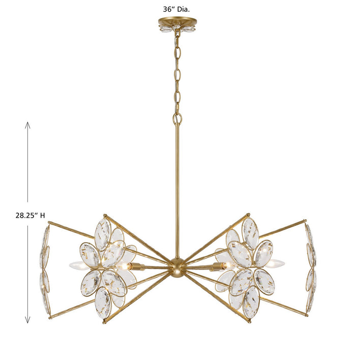 Savoy House - 1-4529-6-221 - Six Light Chandelier - Marbella - Gold Shimmer