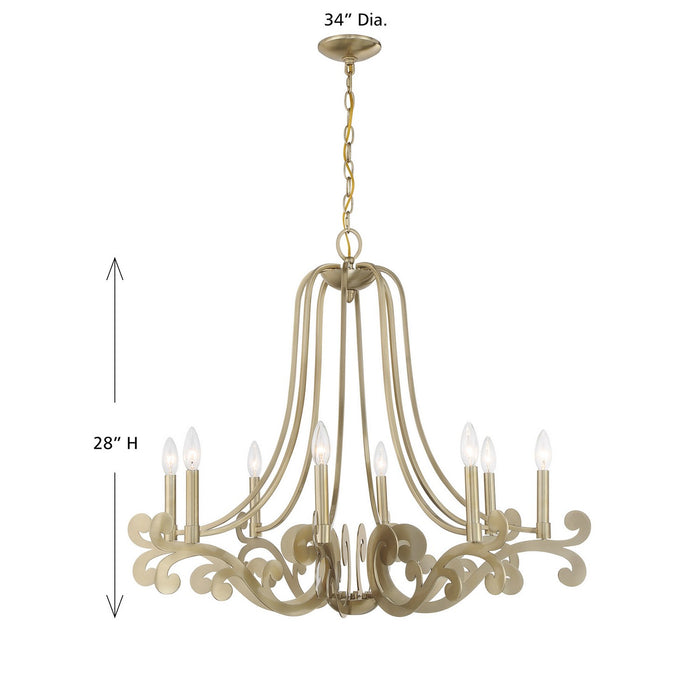 Savoy House - 1-6097-8-127 - Eight Light Chandelier - Lombard - Noble Brass
