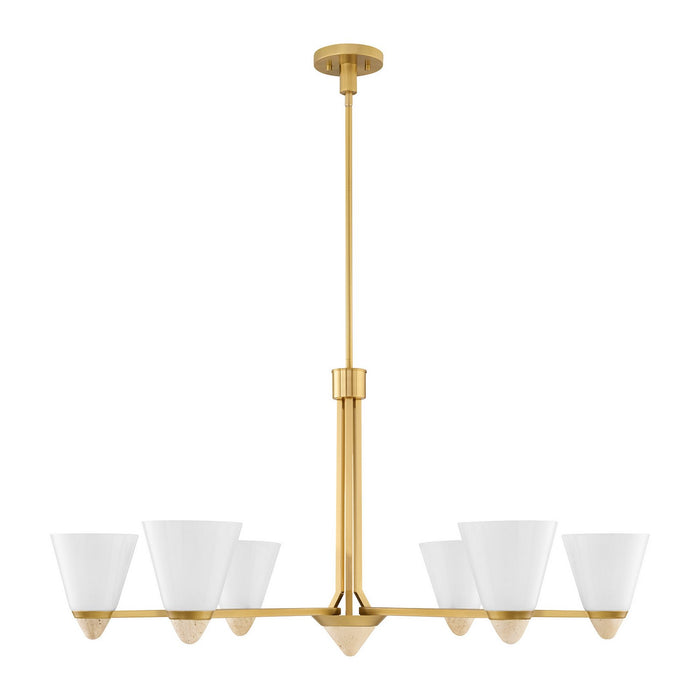 Savoy House - 1-7266-6-322 - Six Light Chandelier - Kohlman - Warm Brass