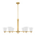 Savoy House - 1-7266-6-322 - Six Light Chandelier - Kohlman - Warm Brass