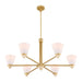 Savoy House - 1-7266-6-322 - Six Light Chandelier - Kohlman - Warm Brass