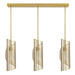 Savoy House - 1-8031-3-322 - Three Light Linear Chandelier - Hillbourne - Warm Brass