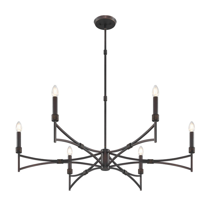 Savoy House - 1-8166-6-26 - Six Light Chandelier - Gardner - Champagne Mist