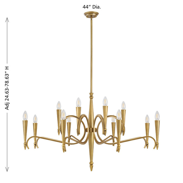 Savoy House - 1-9418-12-220 - 12 Light Chandelier - Tremont - Riviera Brass