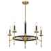 Savoy House - 1-9511-5-143 - Five Light Chandelier - Consulate - Matte Black and Warm Brass