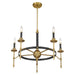 Savoy House - 1-9511-5-143 - Five Light Chandelier - Consulate - Matte Black and Warm Brass