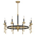 Savoy House - 1-9512-8-143 - Eight Light Chandelier - Consulate - Matte Black and Warm Brass
