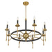 Savoy House - 1-9512-8-143 - Eight Light Chandelier - Consulate - Matte Black and Warm Brass