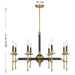 Savoy House - 1-9512-8-143 - Eight Light Chandelier - Consulate - Matte Black and Warm Brass