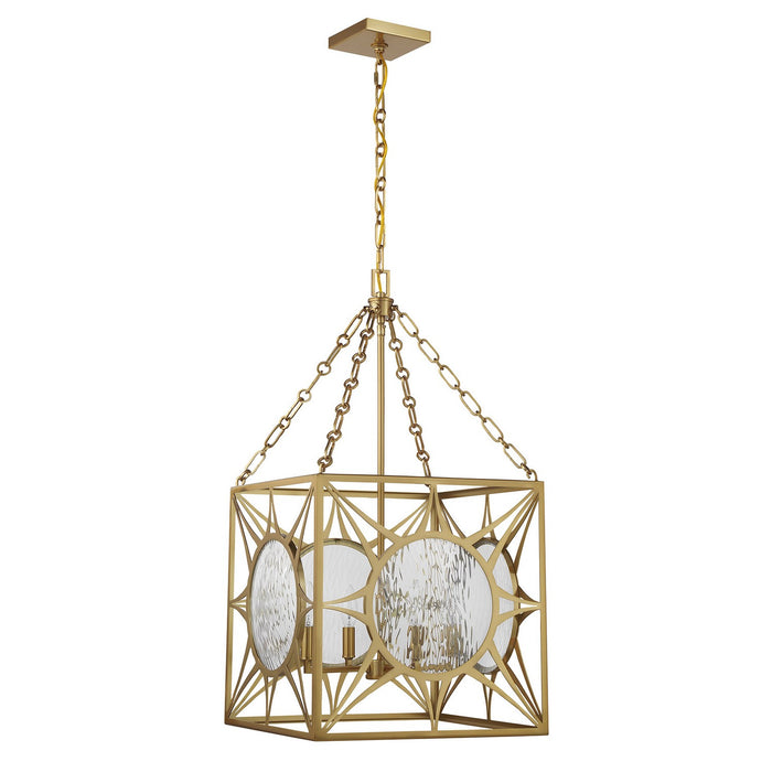 Savoy House - 3-5063-4-322 - Four Light Pendant - Balfour - Warm Brass