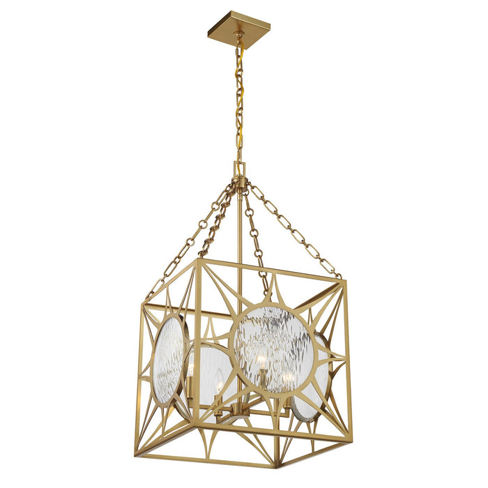Savoy House - 3-5063-4-322 - Four Light Pendant - Balfour - Warm Brass