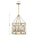 Savoy House - 3-5063-4-322 - Four Light Pendant - Balfour - Warm Brass