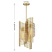 Savoy House - 3-8033-3-322 - Three Light Pendant - Hillbourne - Warm Brass