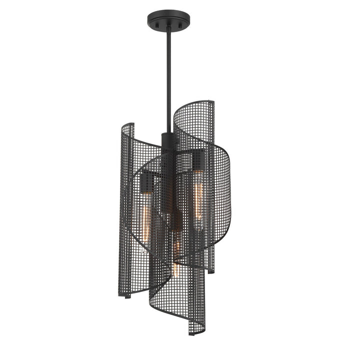 Savoy House - 3-8033-3-89 - Three Light Pendant - Hillbourne - Matte Black