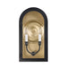 Savoy House - 5-411-331 - Two Light Outdoor Wall Lantern - Grotto - Matte Black with Vintage Gold