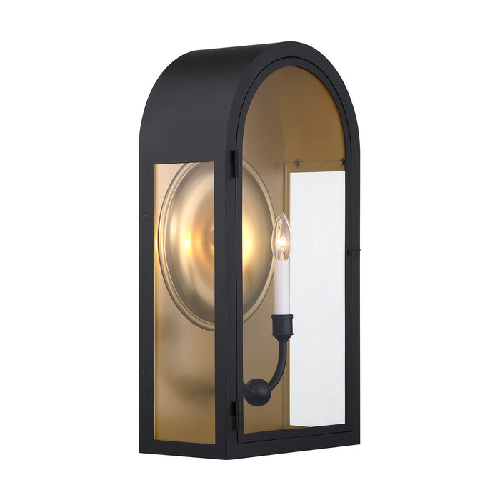 Savoy House - 5-412-331 - Two Light Outdoor Wall Lantern - Grotto - Matte Black with Vintage Gold