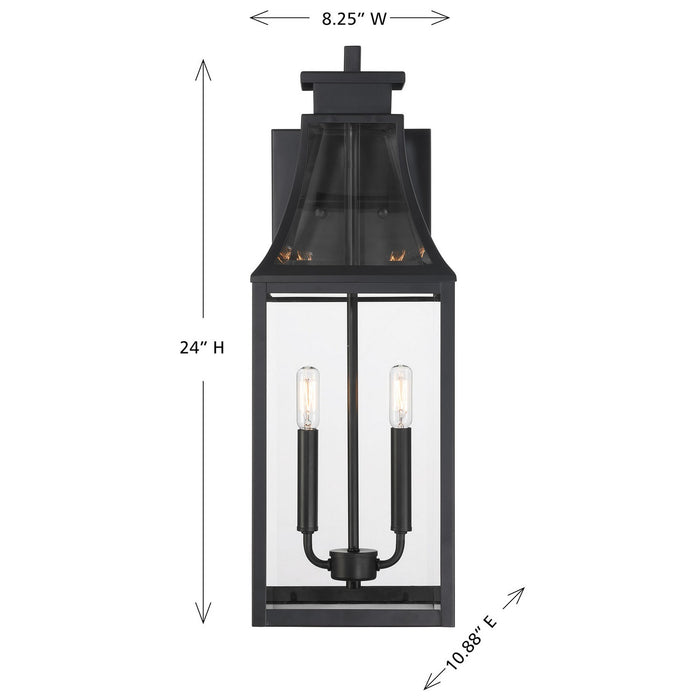 Savoy House - 5-607-BK - Two Light Outdoor Wall Lantern - Emery - Matte Black