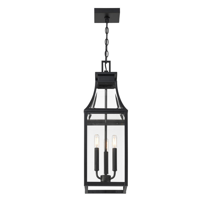 Savoy House - 5-608-BK - Three Light Outdoor Hanging Lantern - Emery - Matte Black