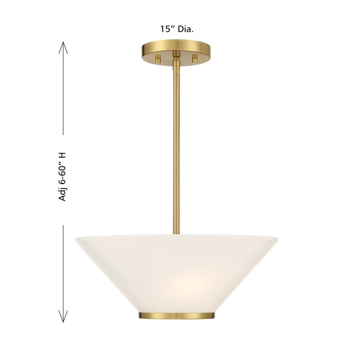 Savoy House - 6-4012-3-322 - Three Light Convertible Semi-Flush /Pendant - Blair - Warm Brass