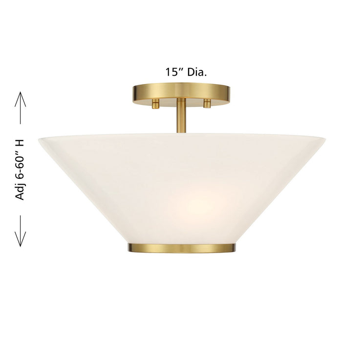 Savoy House - 6-4012-3-322 - Three Light Convertible Semi-Flush /Pendant - Blair - Warm Brass