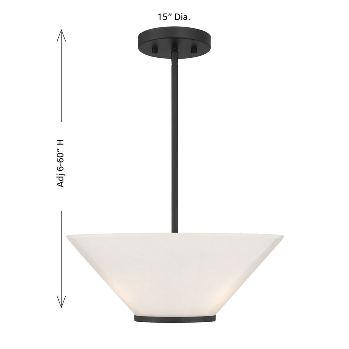 Savoy House - 6-4012-3-89 - Three Light Convertible Semi-Flush /Pendant - Blair - Matte Black