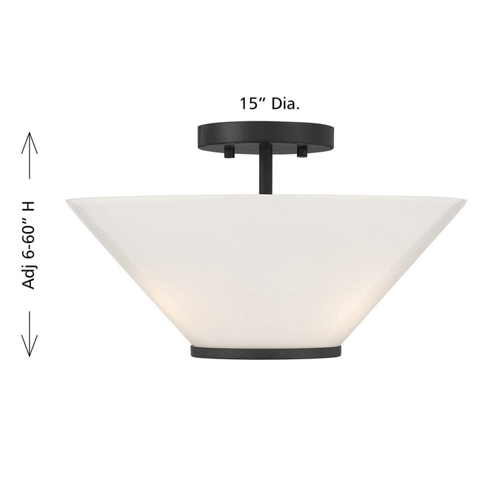 Savoy House - 6-4012-3-89 - Three Light Convertible Semi-Flush /Pendant - Blair - Matte Black