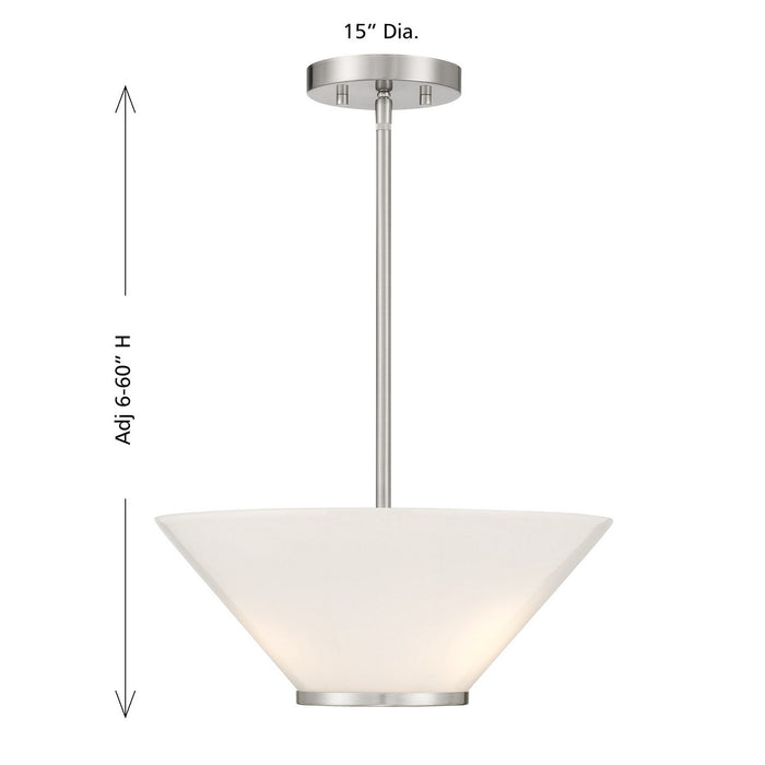 Savoy House - 6-4012-3-SN - Three Light Convertible Semi-Flush /Pendant - Blair - Satin Nickel