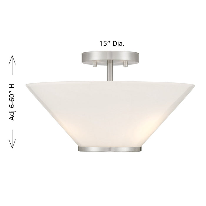 Savoy House - 6-4012-3-SN - Three Light Convertible Semi-Flush /Pendant - Blair - Satin Nickel