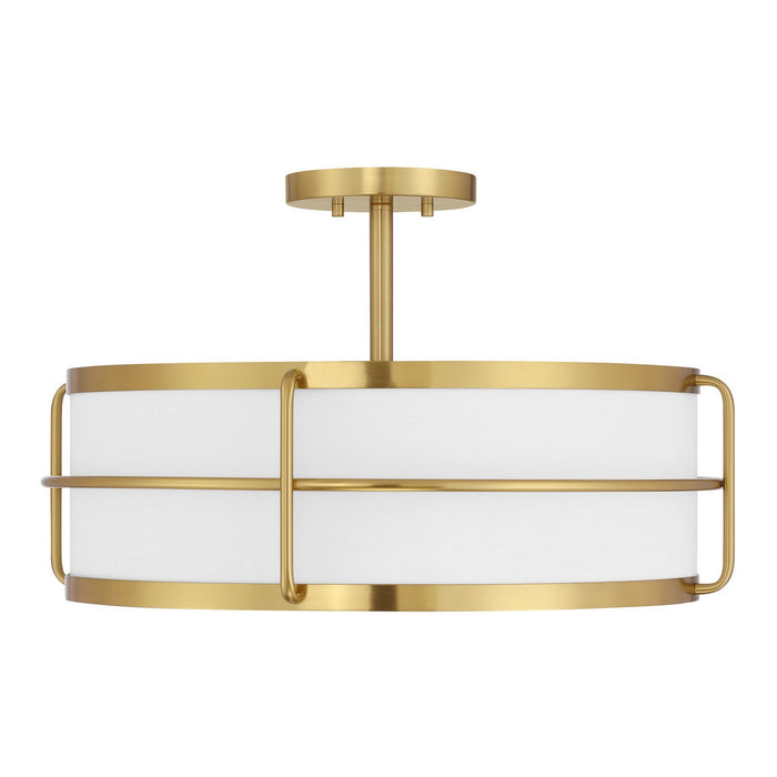 Savoy House - 6-4193-4-322 - Four Light Semi-Flush Mount - Chauncey - Warm Brass