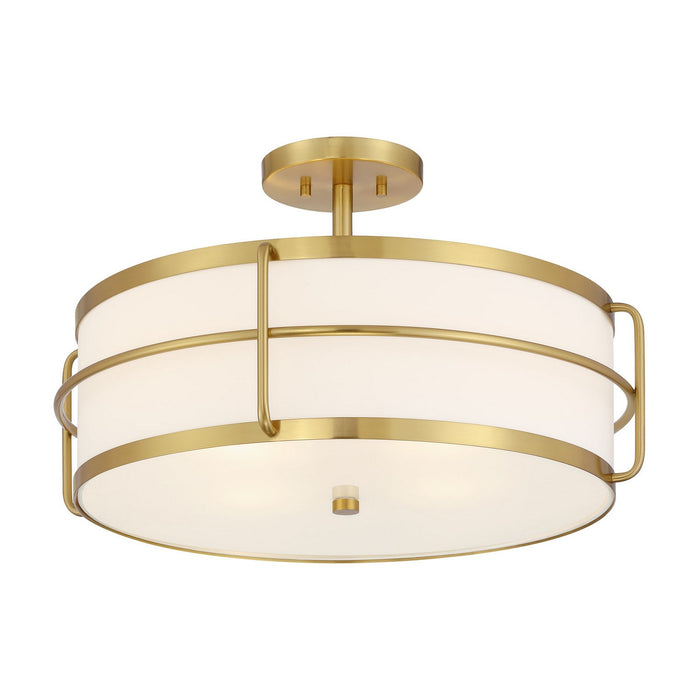 Savoy House - 6-4193-4-322 - Four Light Semi-Flush Mount - Chauncey - Warm Brass