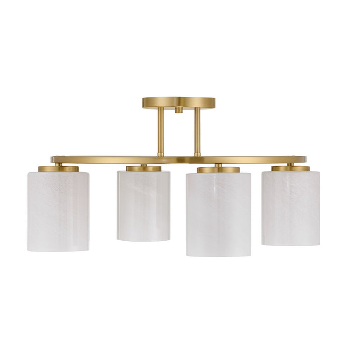 Savoy House - 6-4693-4-322 - Four Light Semi-Flush Mount - Herron - Warm Brass