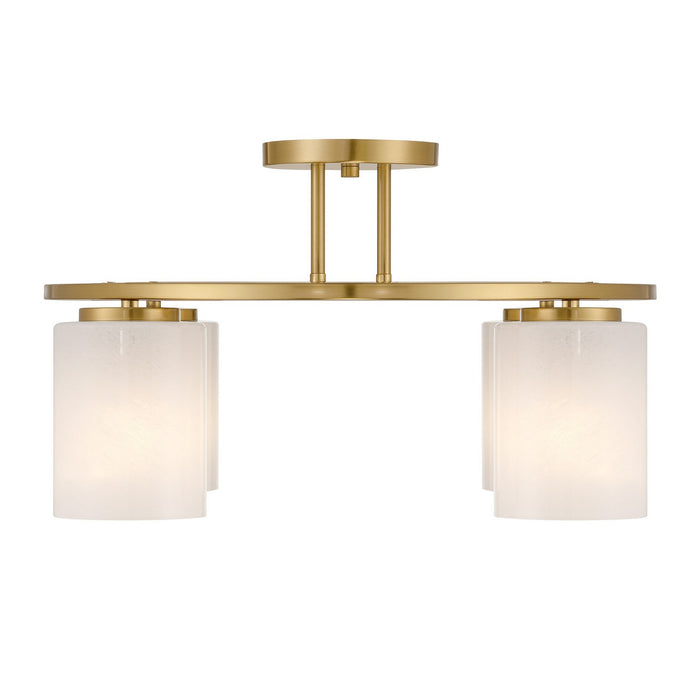 Savoy House - 6-4693-4-322 - Four Light Semi-Flush Mount - Herron - Warm Brass