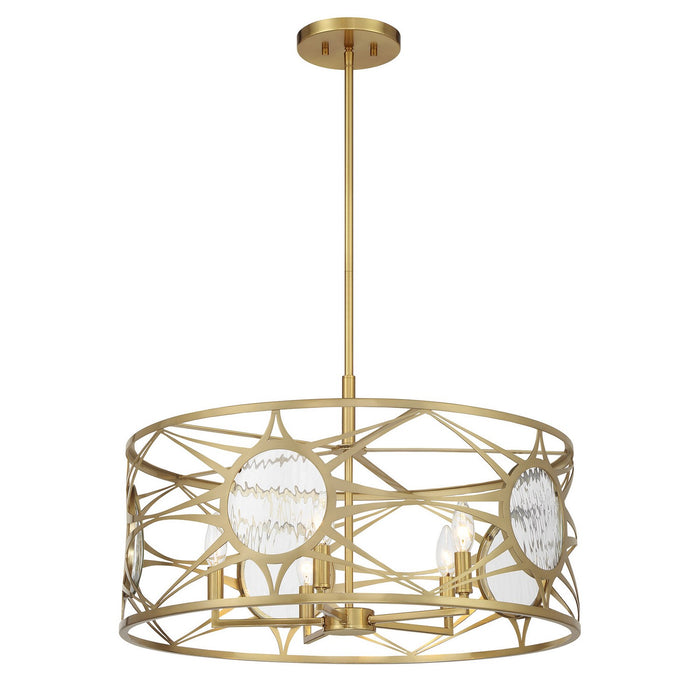 Savoy House - 6-5065-5-322 - Five Light Convertible Semi-Flush /Pendant - Balfour - Warm Brass