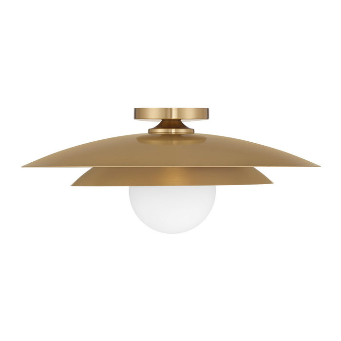 Savoy House - 6-5564-1-322 - One Light Semi-Flush Mount - Sherrer - Warm Brass